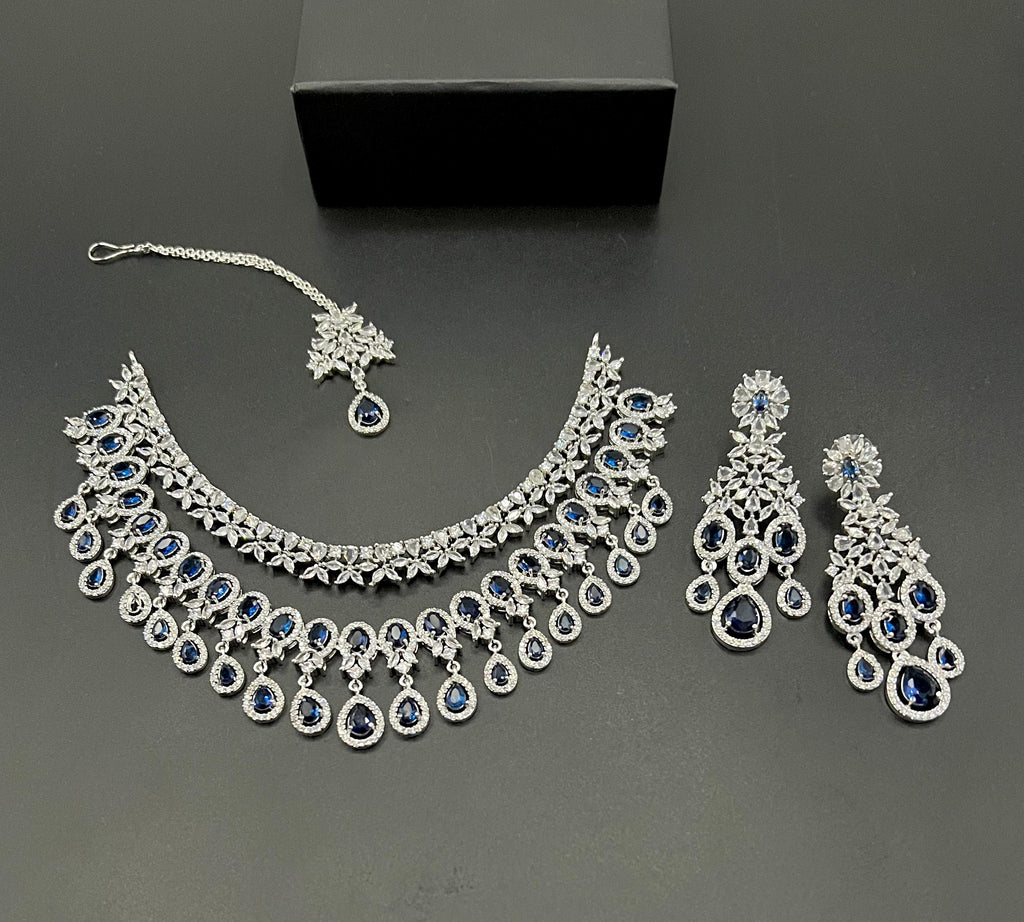 Demanding American diamond dobule pati set 😲