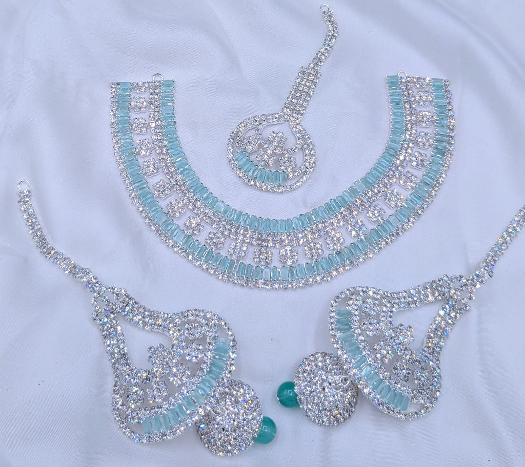 Bridal Set zarcon Work  With Tikka & Jummar;