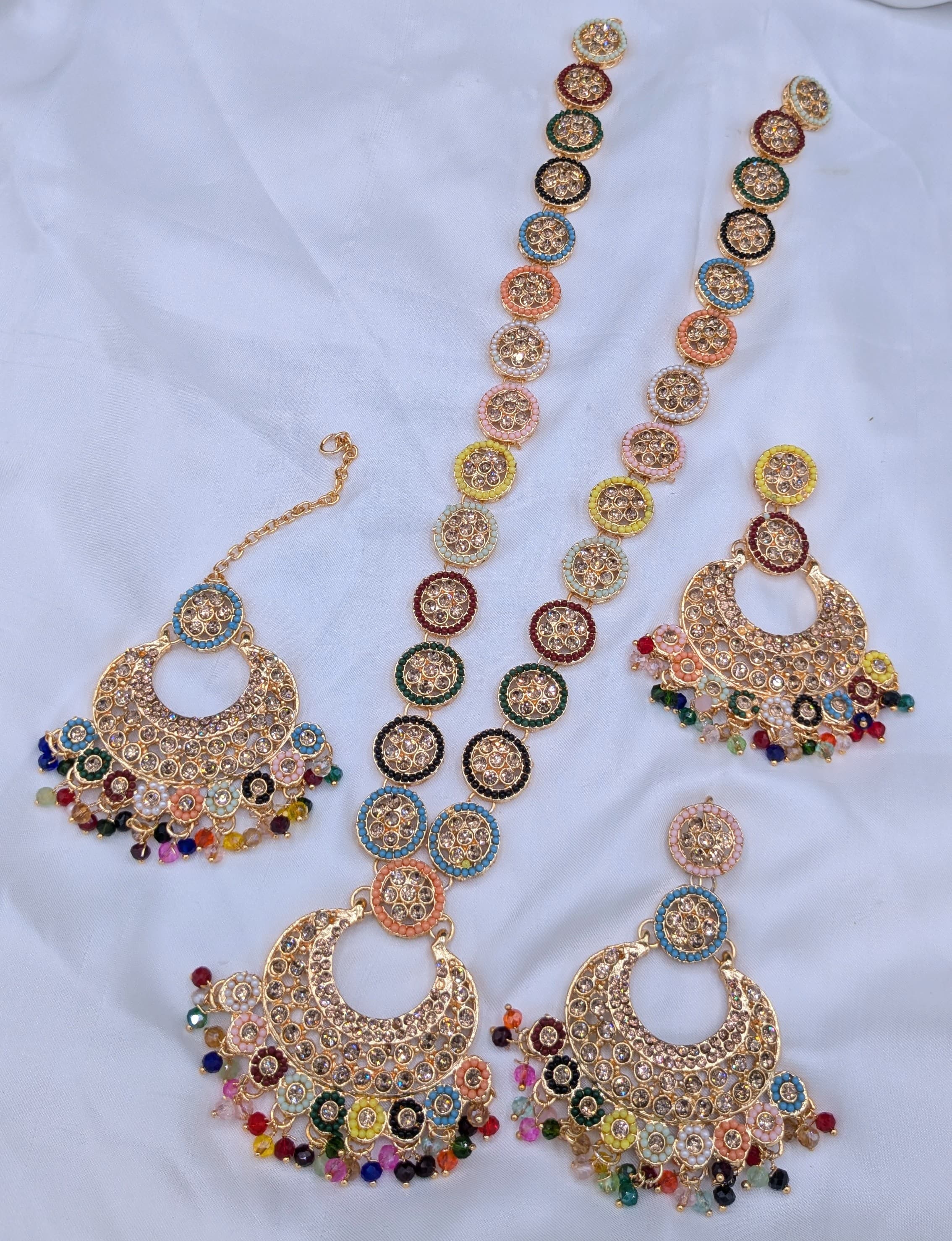 Mala Style Set Norantan Style  With Tikka