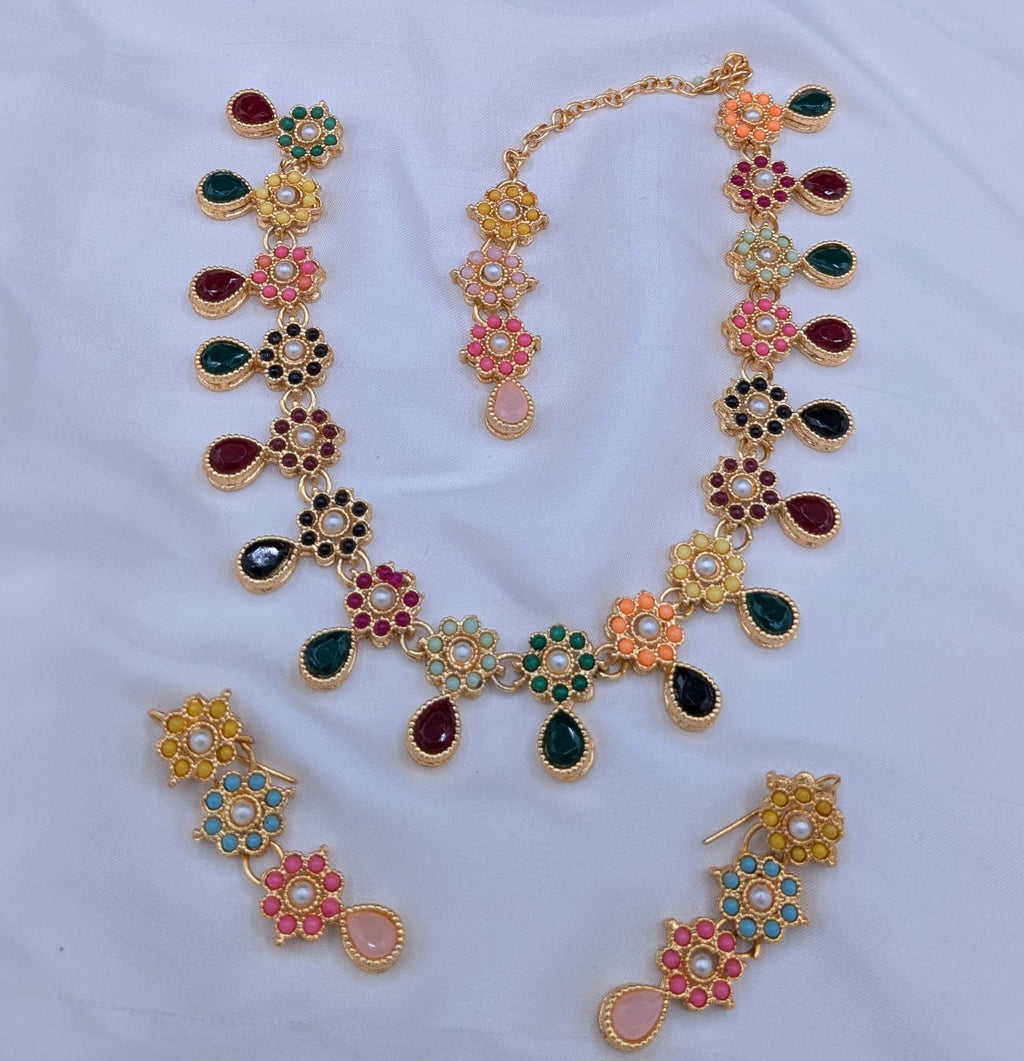 Party Wear Set  Zarqon or Poalki Work  With Tikka