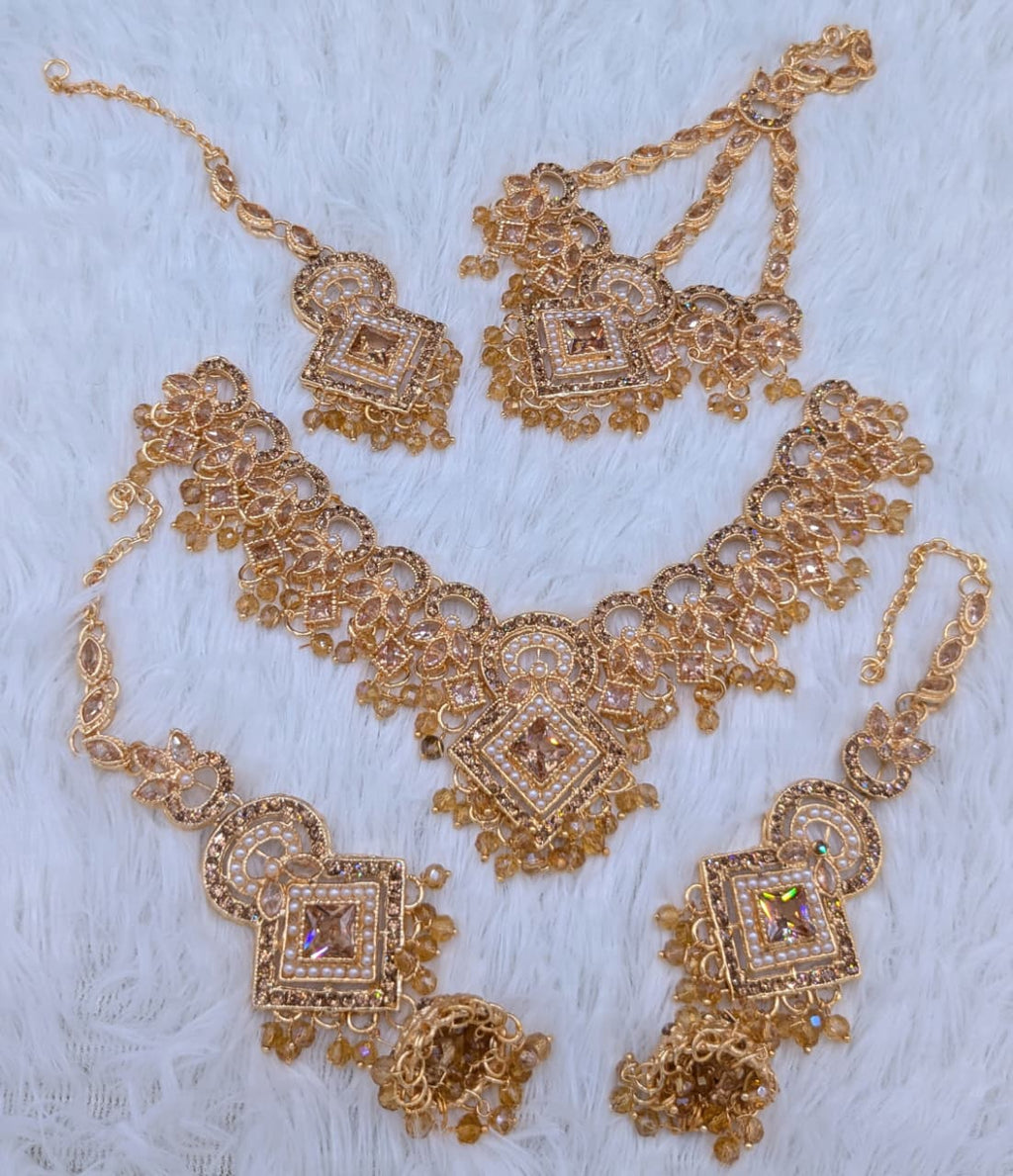 Party Wear Set 🎉  Zarqon or Poalki Work 💎 With Tikka or Jummar 📿 Jumki Style Earrings 👂