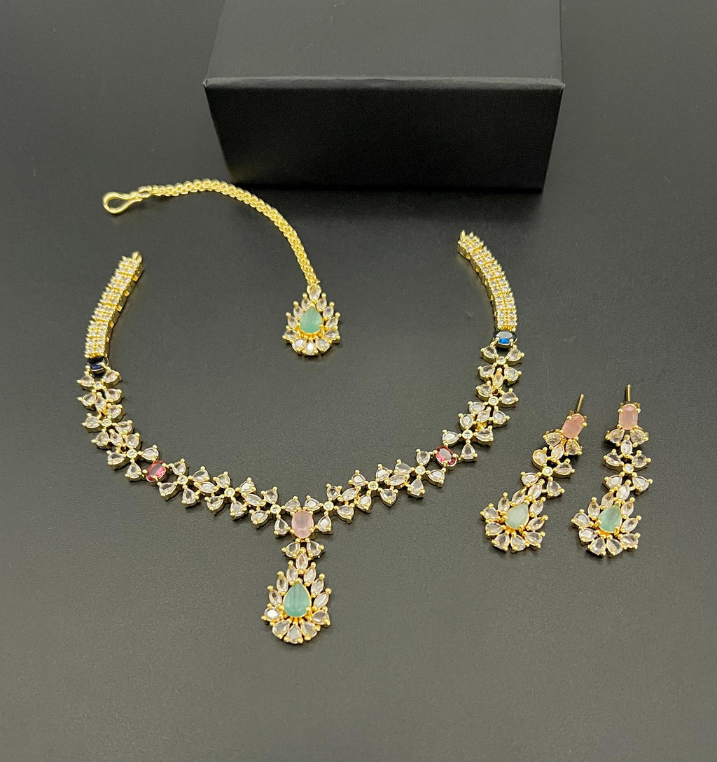 Beautiful stone work set for party wear