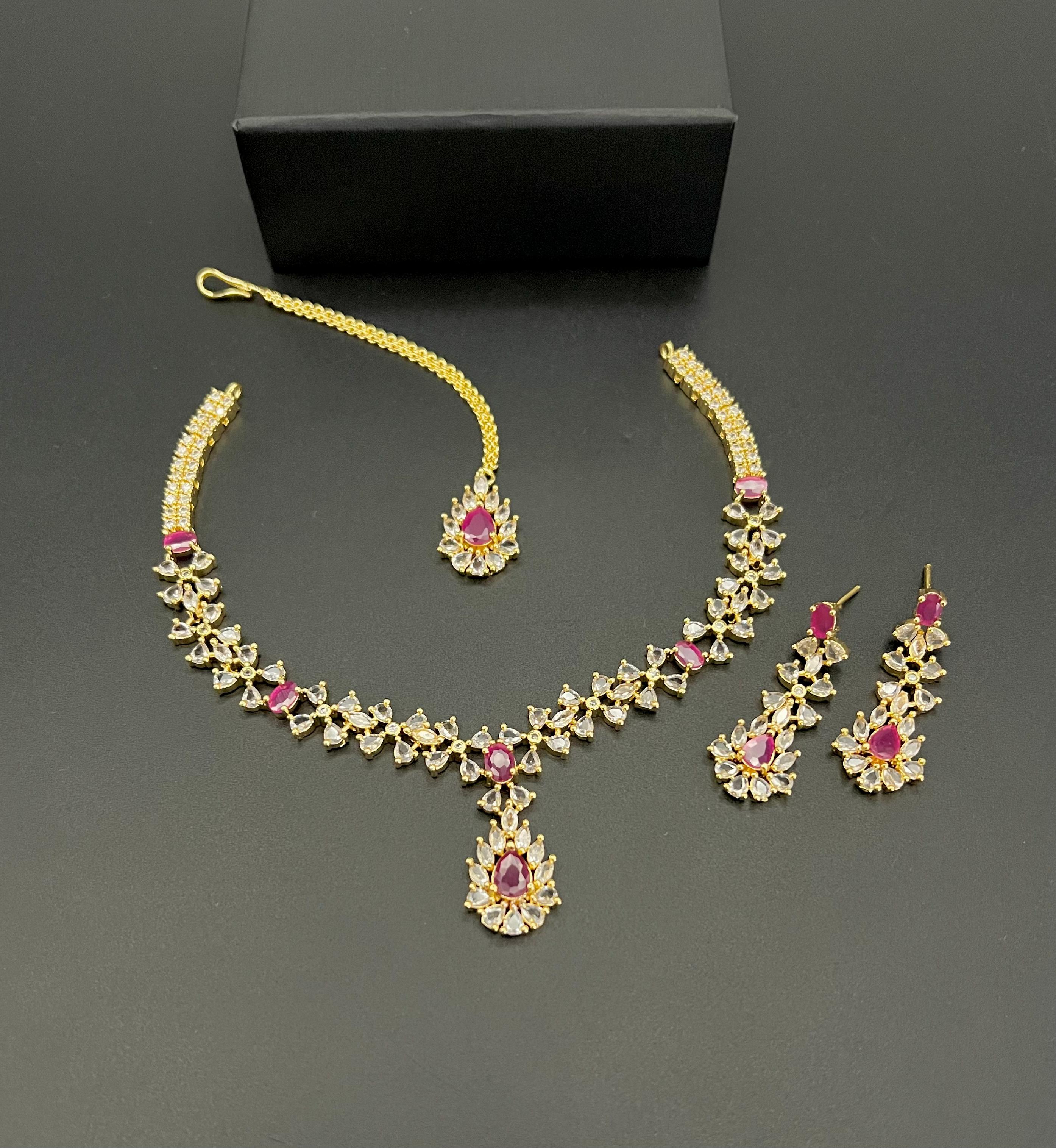 Beautiful stone work set for party wear